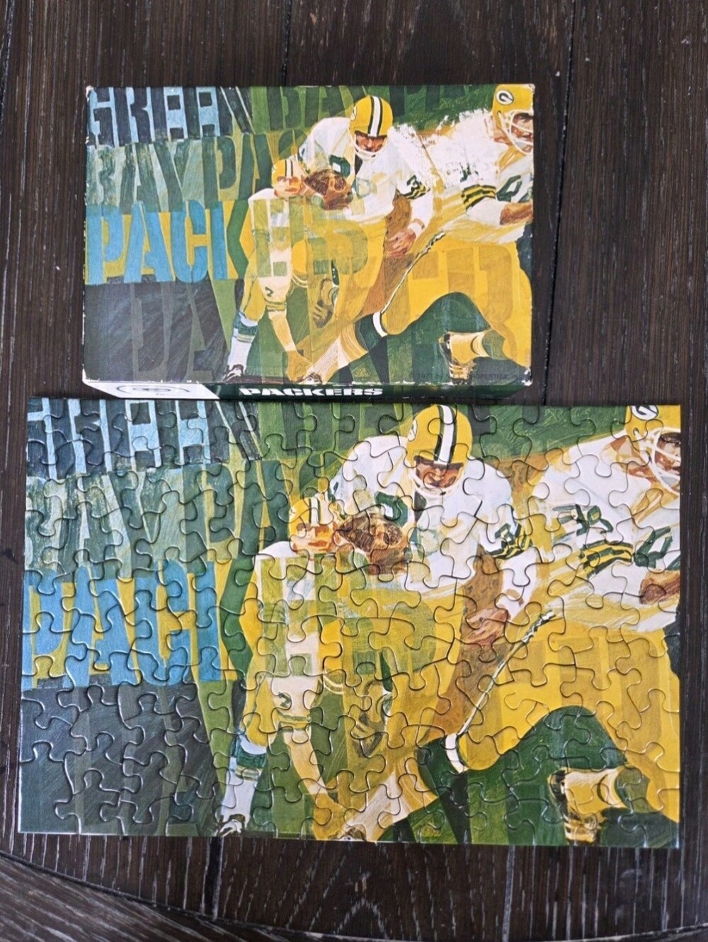 vintage 1971 Springbok NFL jigsaw puzzle Green Bay Packers - 100% complete